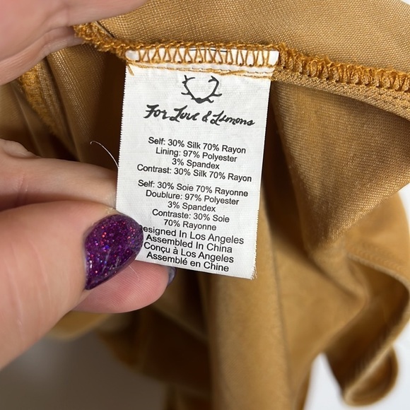 For Love & Lemons Collette Velvet Tank Dress Copper - Picture 9 of 10